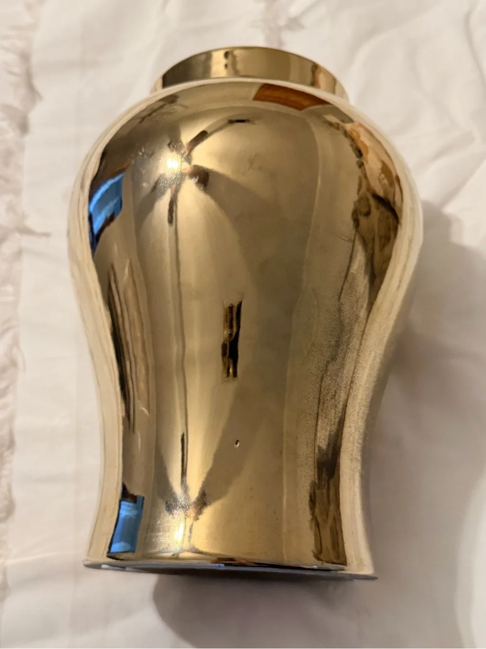 Gold Lion Head Ginger Jar